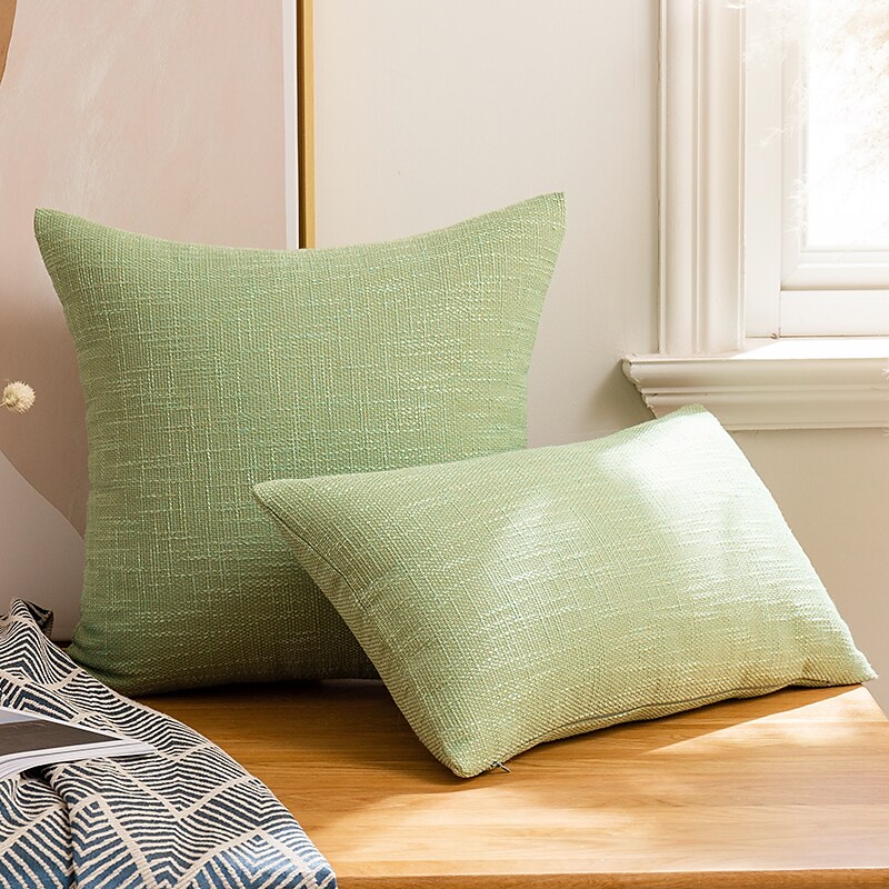 Solid Color Cotton Linen Pillowcase