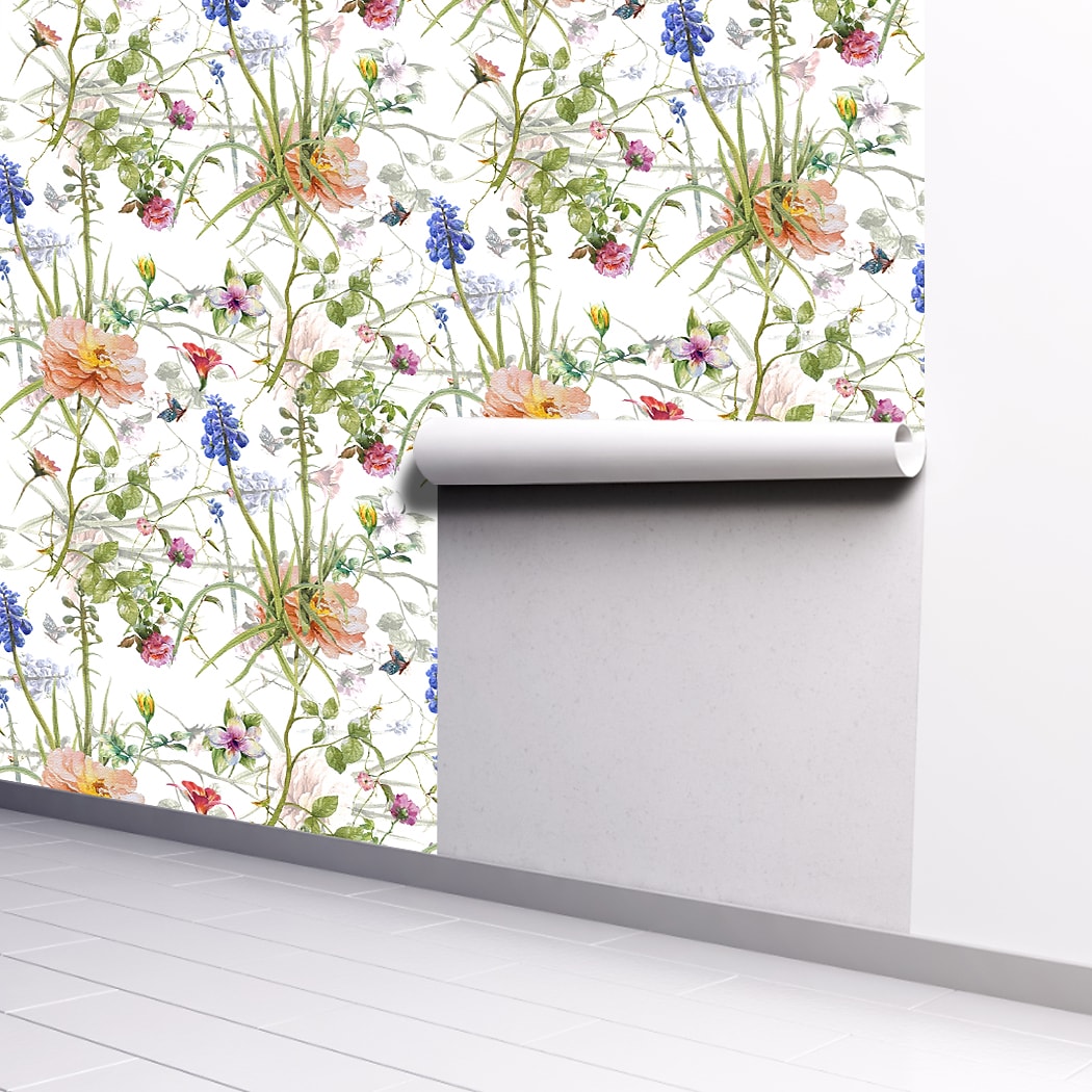 Floral Plants Cycle Wallpaper Home Decoration Comtemporary Vintage Wall Covering PVC / Vinyl Self adhesive 45*300CM