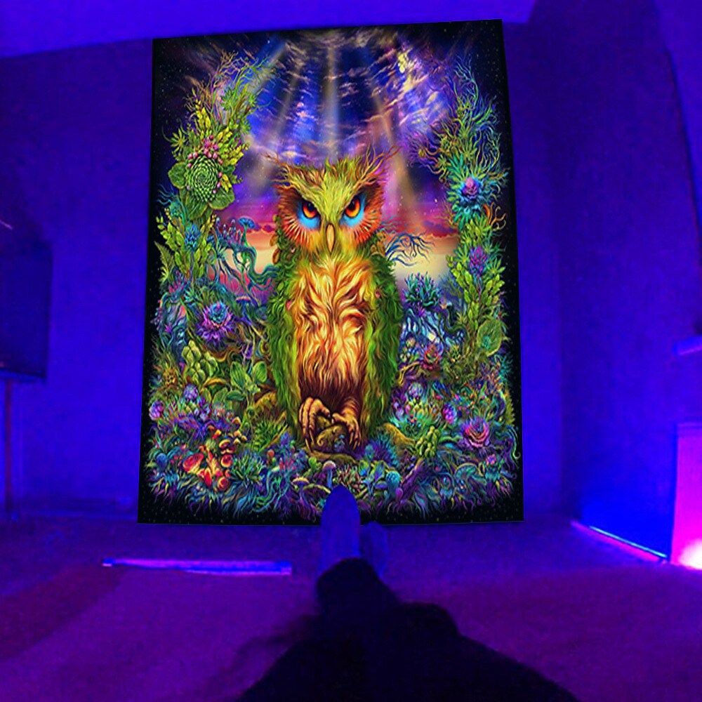  Mushroom Fluorescent Tapestry 