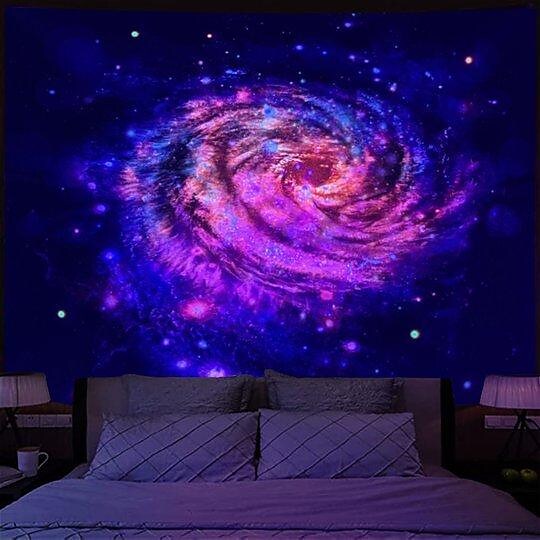 Galaxy Blacklight UV Reactive Wall Tapestry