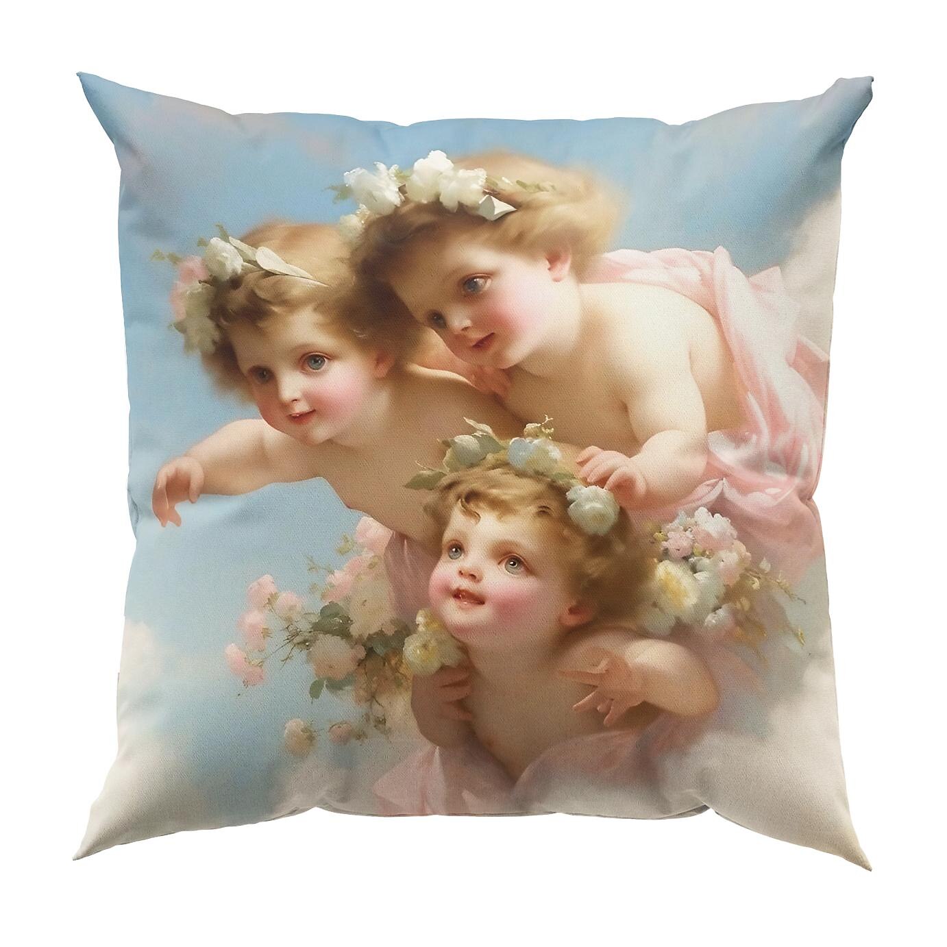 Renaissance Angels Double Side Pillow Cover 4PC Soft Decorative Square Cushion Case Pillowcase for Bedroom Livingroom Sofa Couch Chair 2023 - US $14.99 –P14