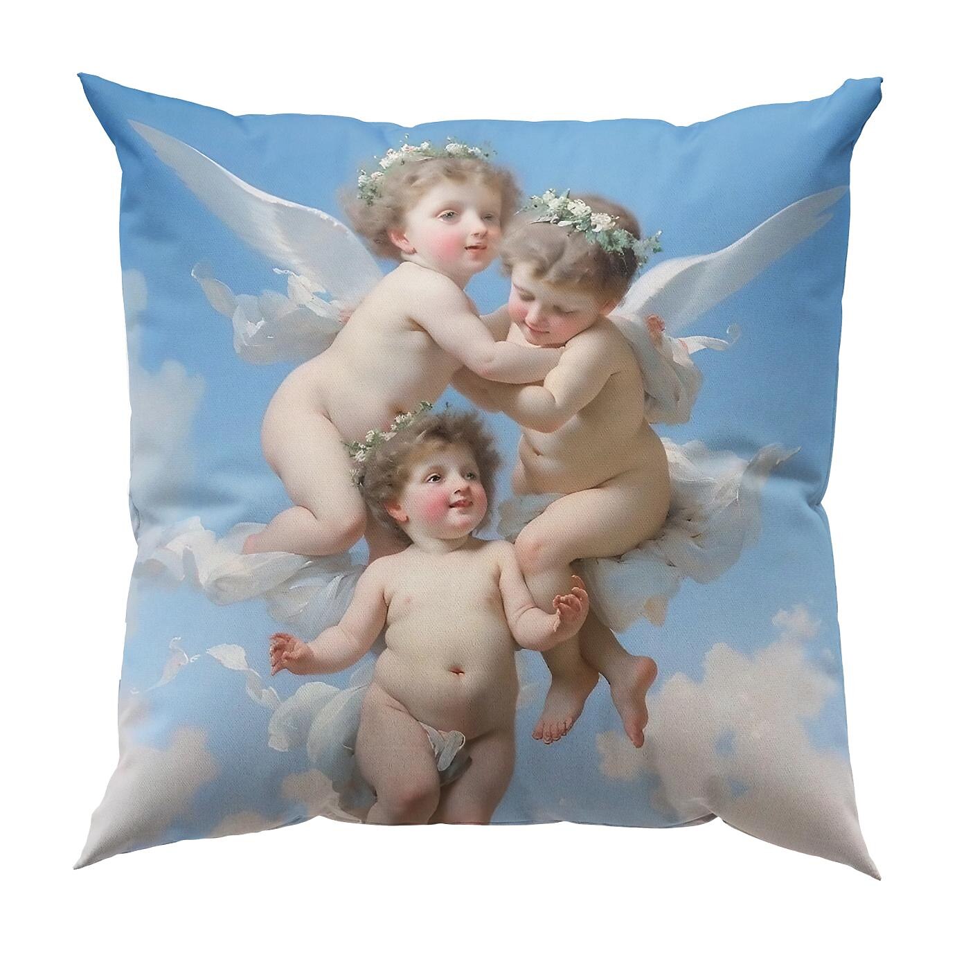 Renaissance Angels Double Side Pillow Cover 4PC Soft Decorative Square Cushion Case Pillowcase for Bedroom Livingroom Sofa Couch Chair 2023 - US $14.99 –P9