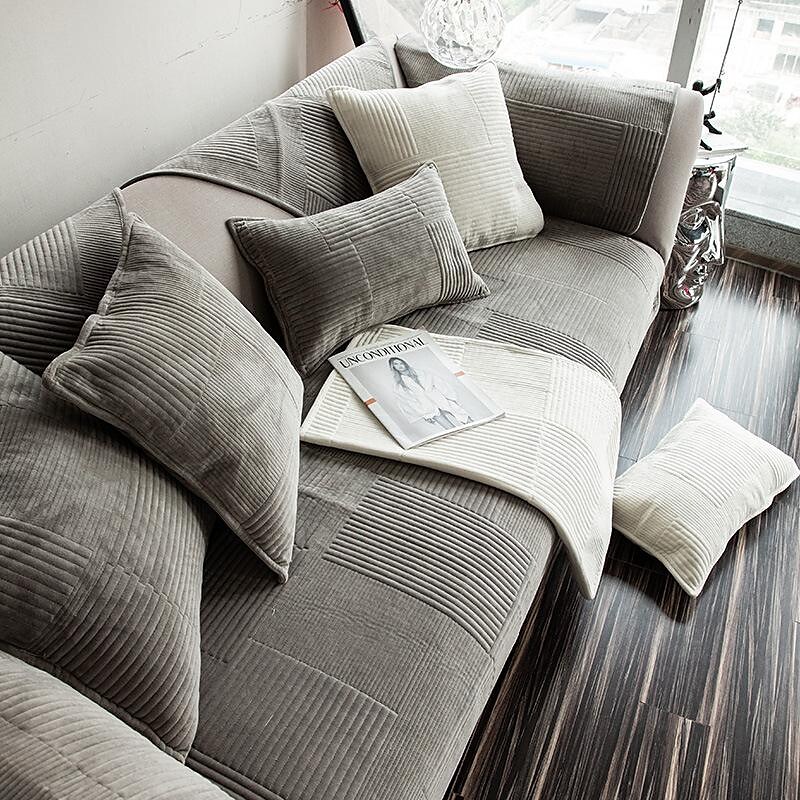 Sofa Seat Cover Couch Slipcover Grey for Sectional Sofa Cover(Sold By Piece,Not All Set)