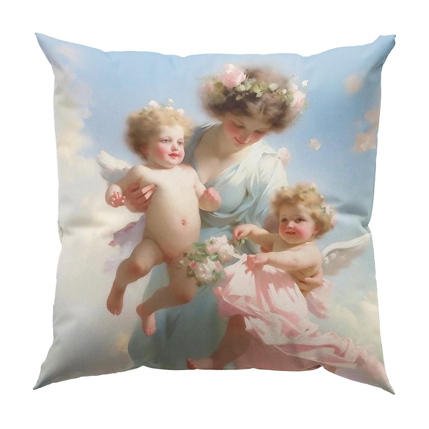 Renaissance Angels Double Side Pillow Cover 4PC Soft Decorative Square Cushion Case Pillowcase for Bedroom Livingroom Sofa Couch Chair 2023 - US $14.99 –P15