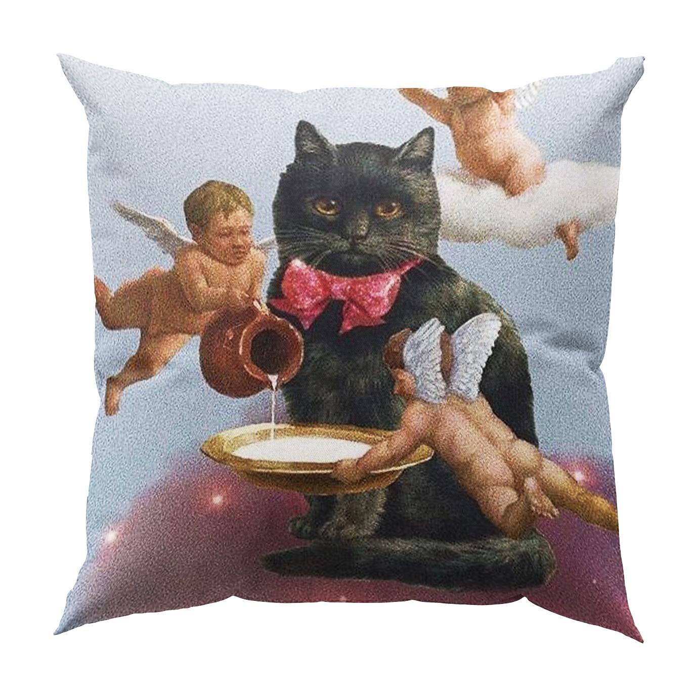 Funny Renaissance Cat Double Side Pillow Cover 4PC Soft Decorative Square Cushion Case Pillowcase for Bedroom Livingroom Sofa Couch Chair 2023 - US $14.99 –P10