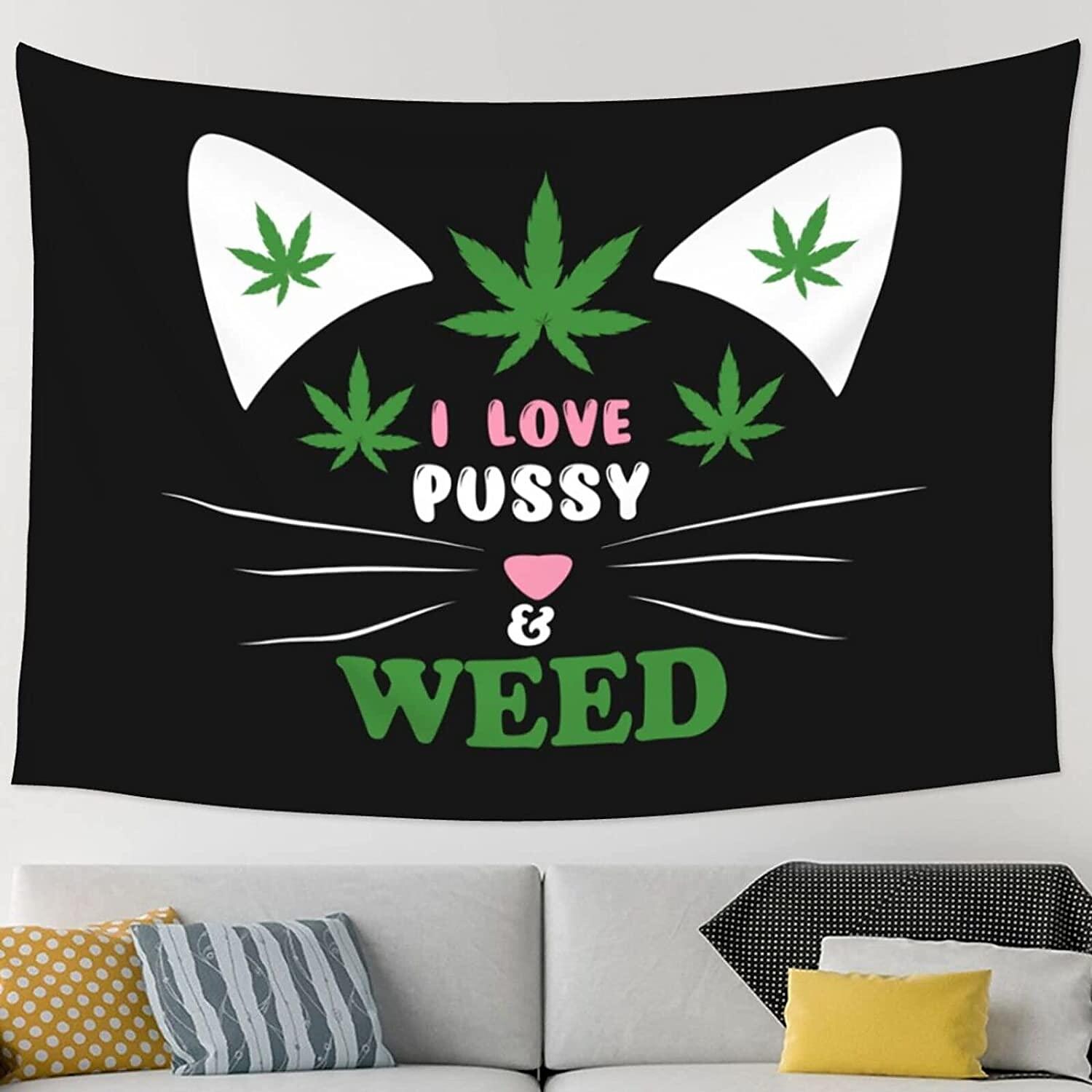 Weed Wall Tapestry Trippy Art Decor Photograph Backdrop