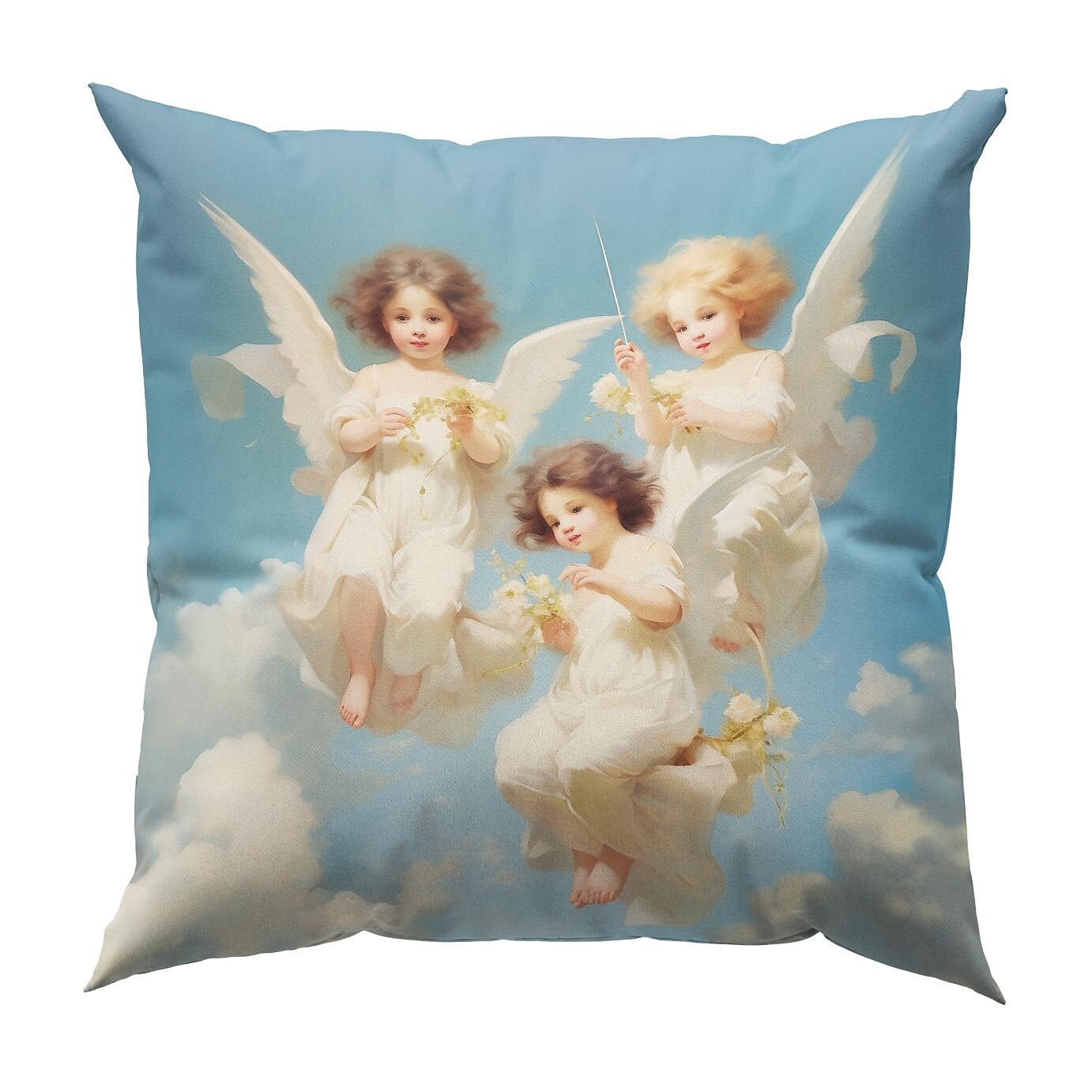 Renaissance Angels Double Side Pillow Cover 4PC Soft Decorative Square Cushion Case Pillowcase for Bedroom Livingroom Sofa Couch Chair 2023 - US $14.99 –P11