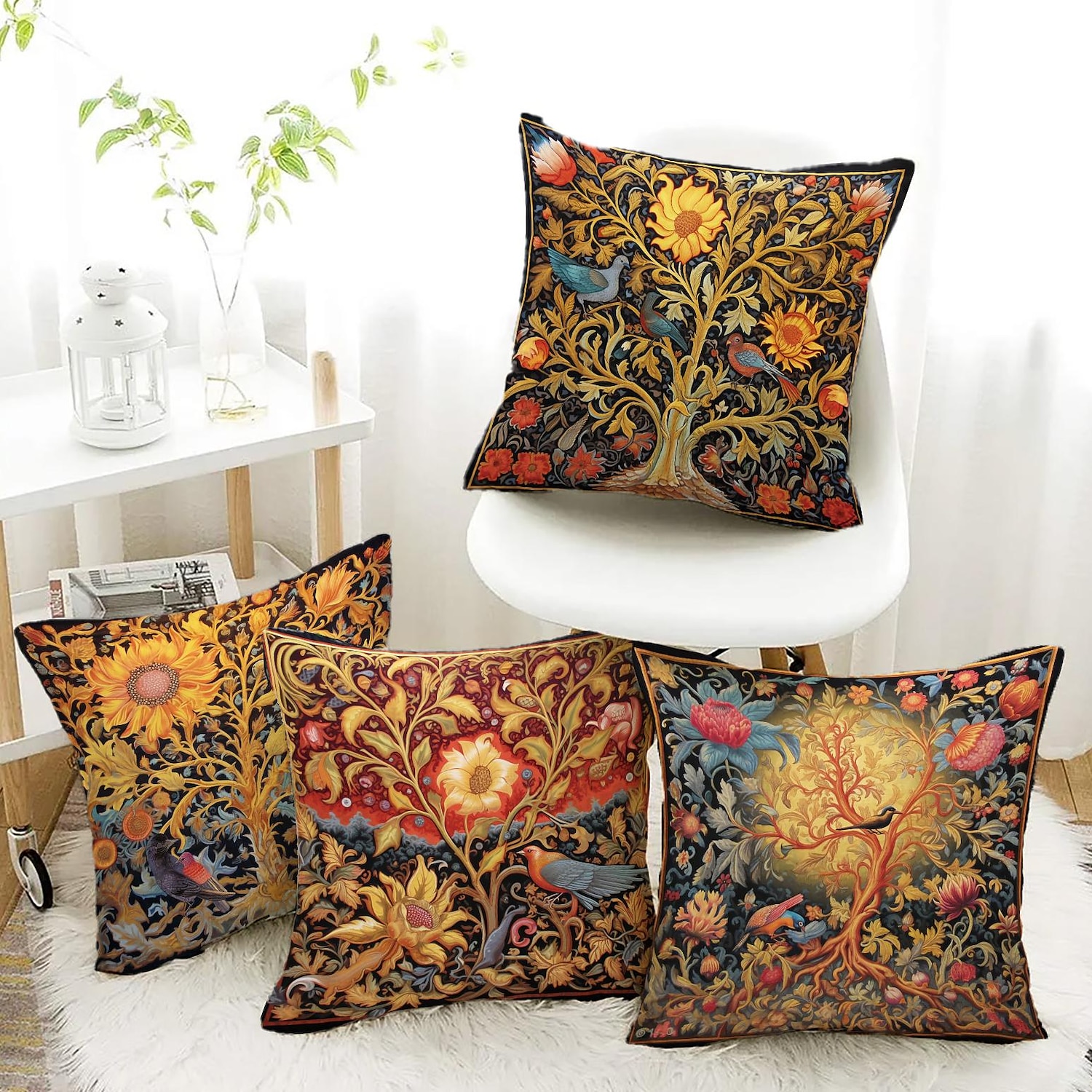 Tree of Life Double Side Pillow Cover 4PC Soft Decorative Square Cushion Case Pillowcase for Bedroom Livingroom Sofa Couch Chair 2023 - US $15.99 –P4