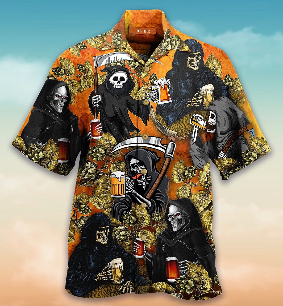 Men's T-shirt 3D Print Skull Graphics Hawaii Vacation Shirts