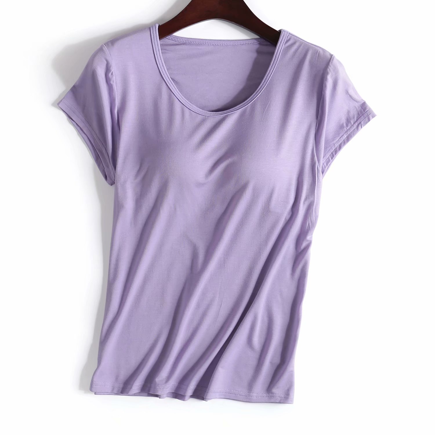 Women With Built-In Bra Casual T-shirt
