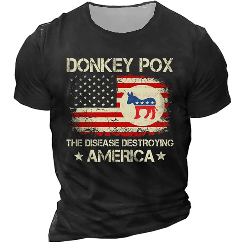 Men's Henley Unisex T-shirt 3D Print National Flag Casual Tops 