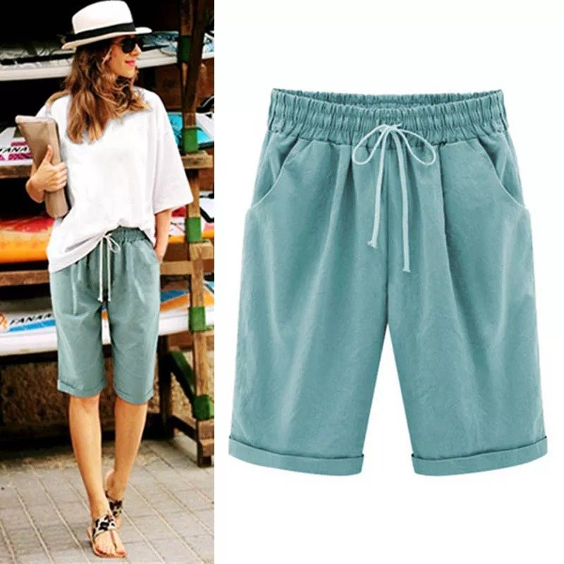 Women's Summer Casual Pants Five-point Pants