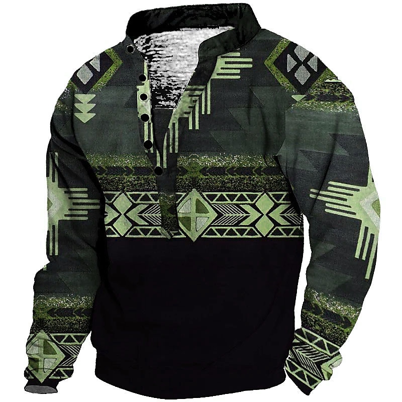 Men's Sweatshirt Pullover Bohemian Style Graphic Prints Casual Daily  Streetwear 
