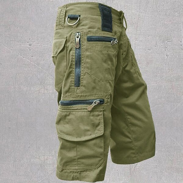 Men's Stylish Straight Cargo Shorts Multiple Pockets 