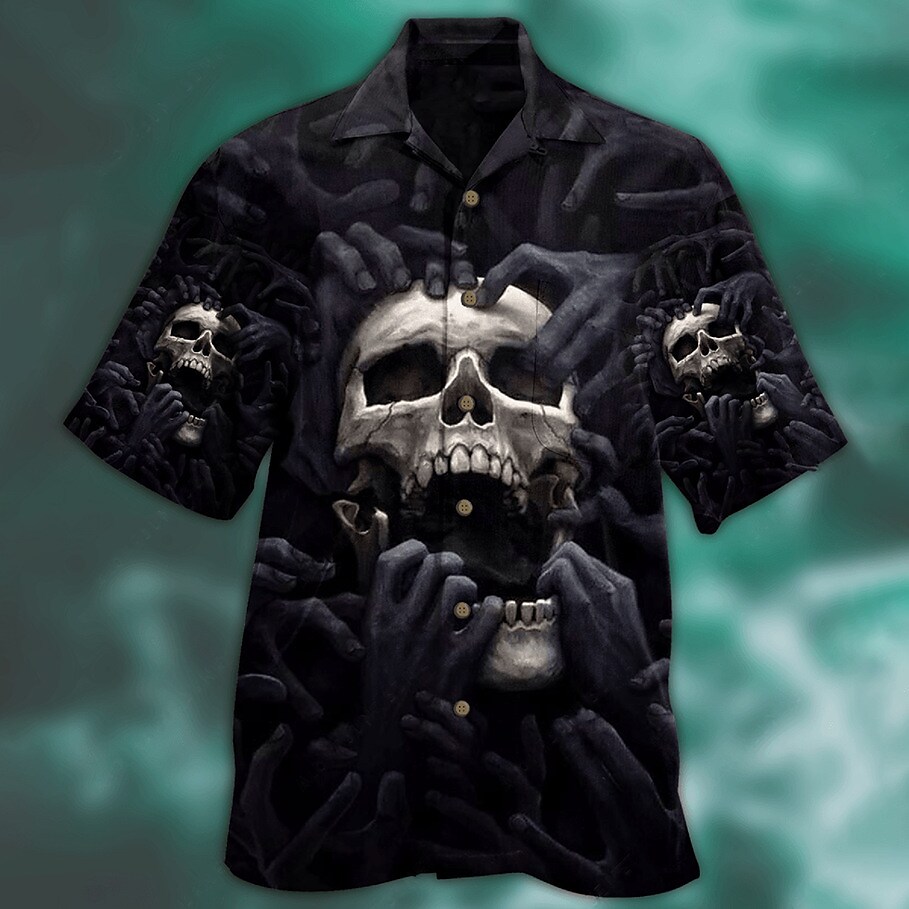 Men's T-shirt 3D PrintSkull Graphics Hawaii Vacation Shirts