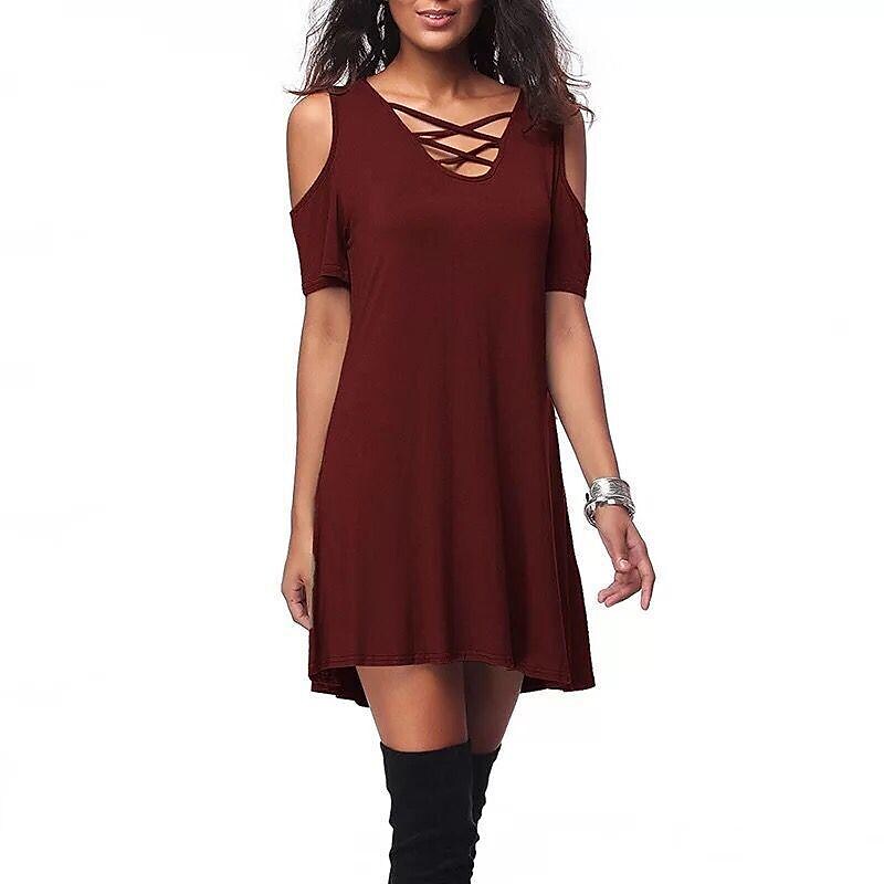 Women's off-the-shoulder loose dress hot clothing