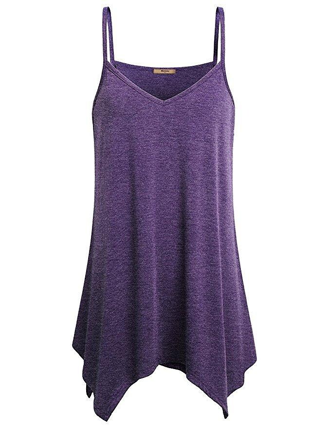 Women's V-neck Irregular Hem Camisole One Piece Top