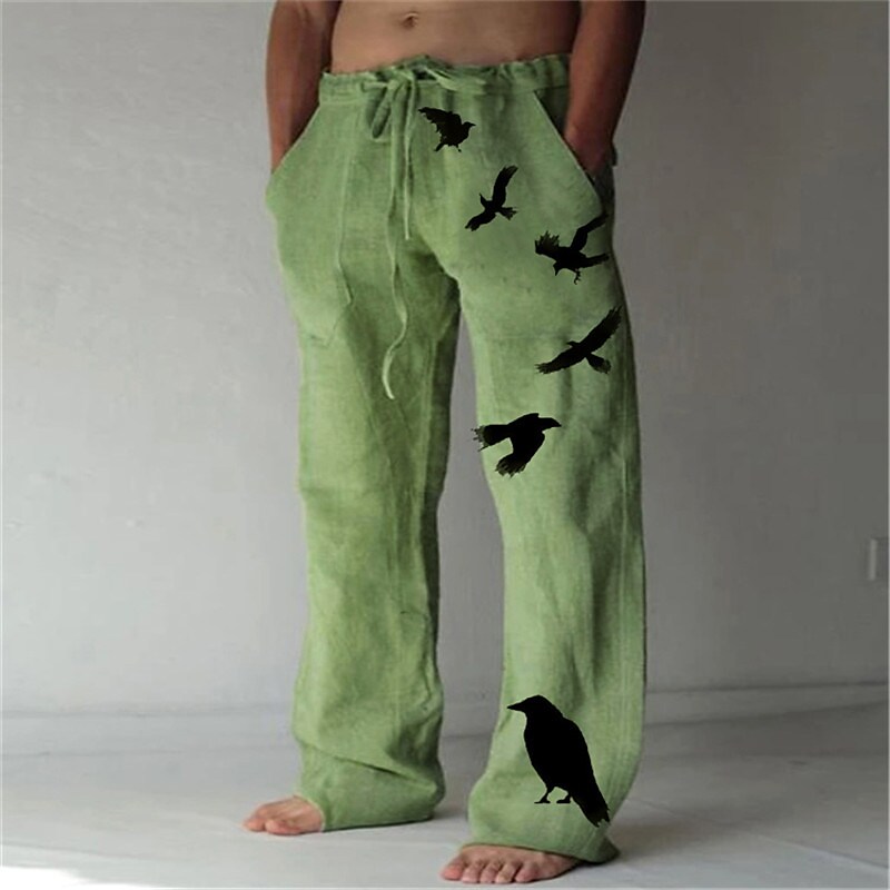 Men's Trousers Baggy 3D Print Elastic Drawstring Prints Animal Leopard Graphic Casual Pants