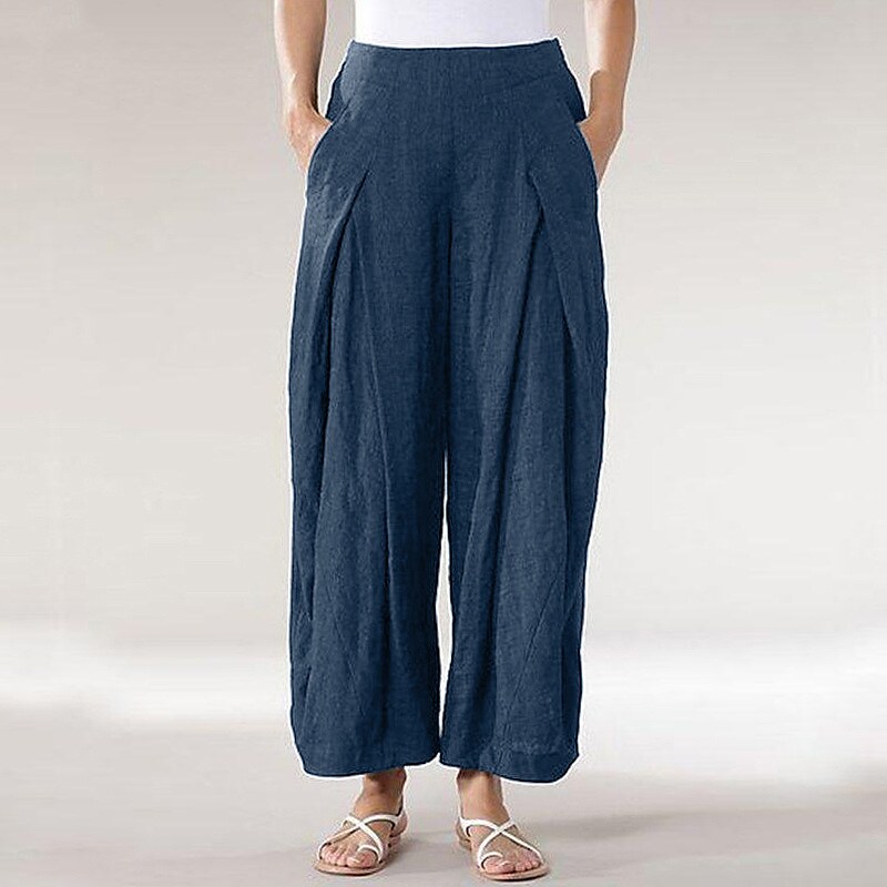 NEW ARRIVAL Cotton and Linen Women's Wide-leg Pants 