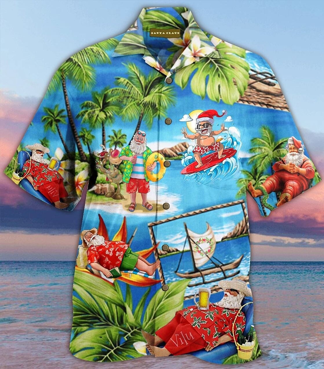 Men's T-shirt 3D Print Tree Letter Graphics Hawaii Vacation Shirts