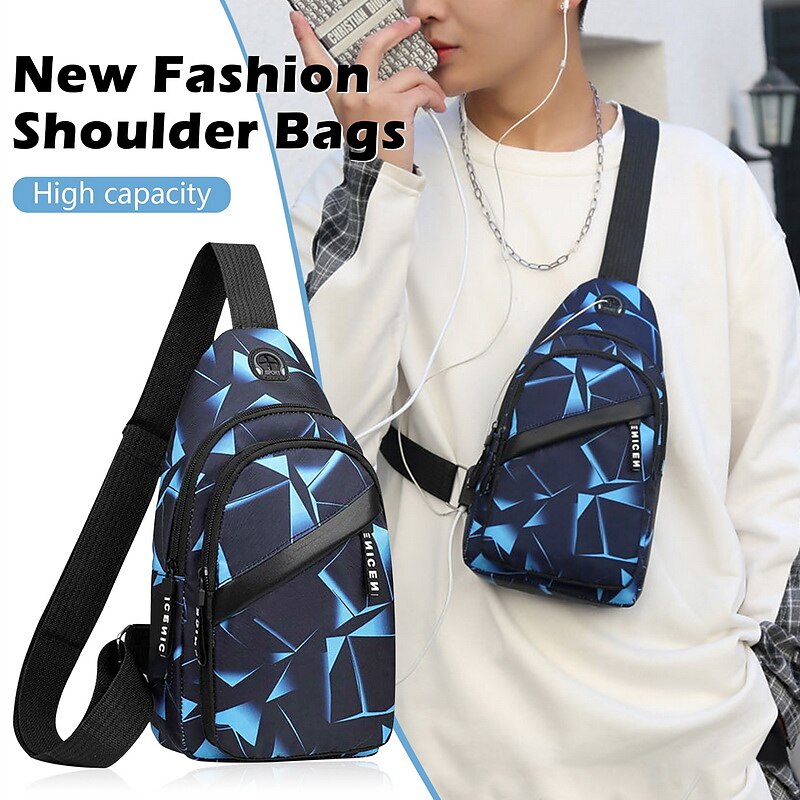 Men's Women's Crossbody Bag Chest Bag Nylon Office Daily Adjustable Large Capacity Messenger Crossbody Package Travel Shoulder Bags